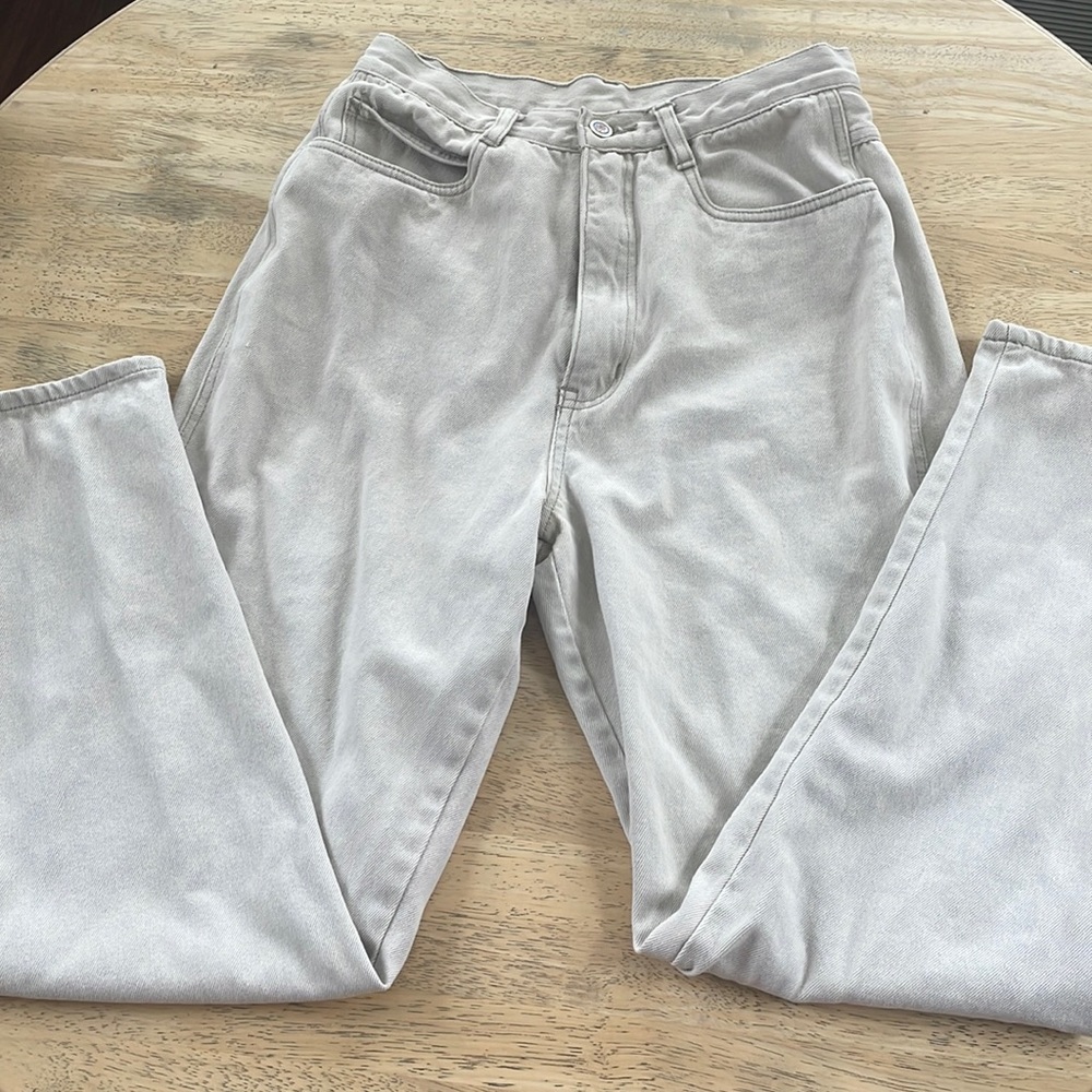 Bill Blass Vintage 80's Mom High Rise Waist Tapered Jeans 12 beige